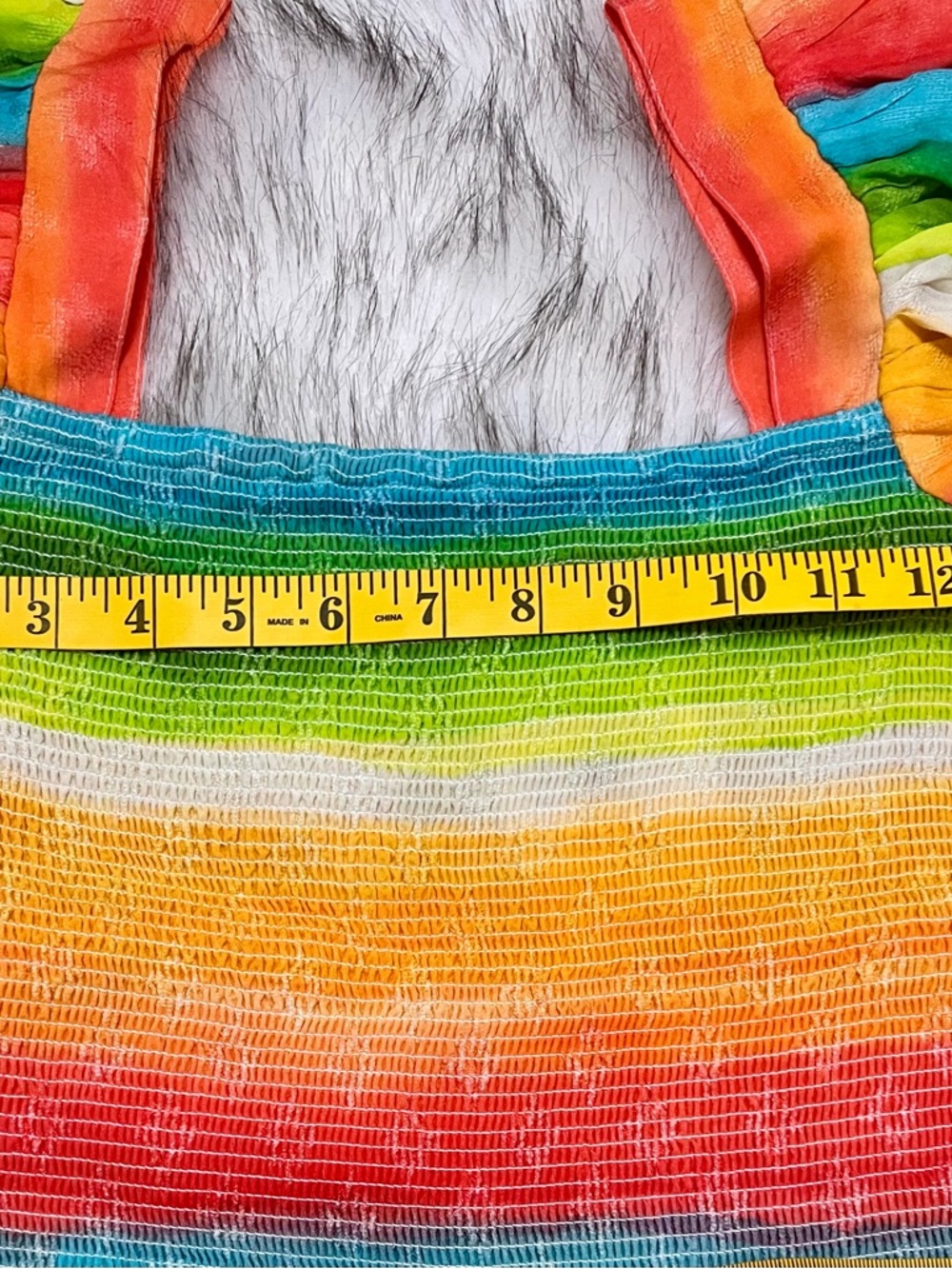 AMUR Campbell Rainbow Striped Smocked Mini Dress NWT Size 2 Puff Sleeve - Picture 8 of 11